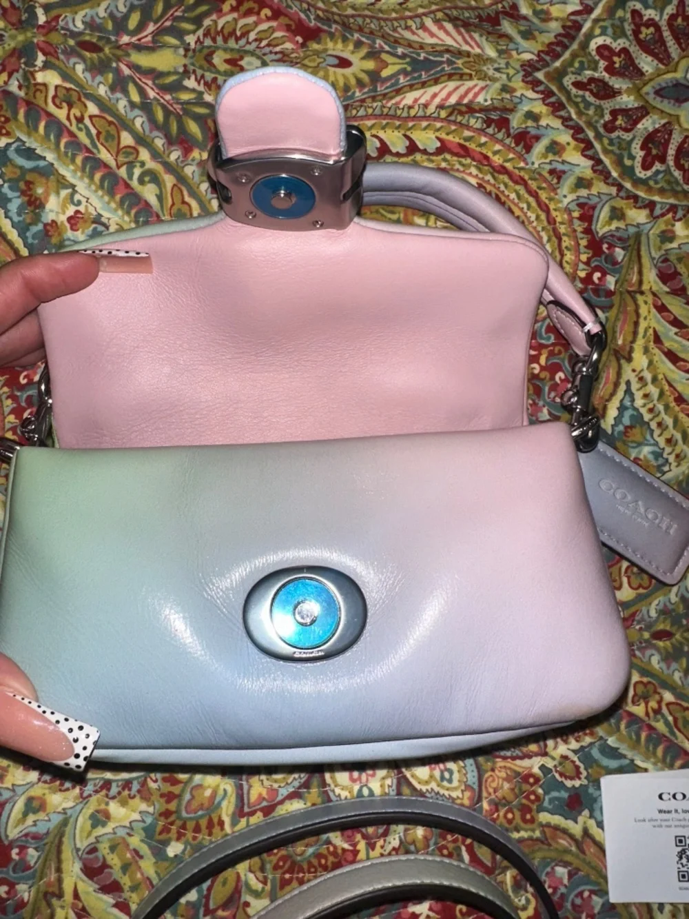 COACH Pillow Tabby Shoulder Bag 18 - Ombre/Silver